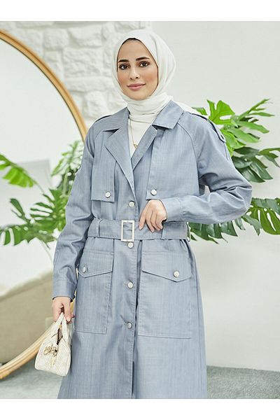 Neways Trench Coat - Blue - Neways
