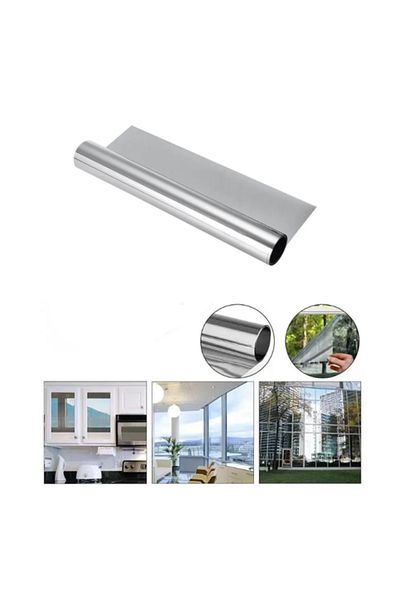 reyoto 30cm x 200cm Mirrored Glass Film - Adhesive and UV Protection