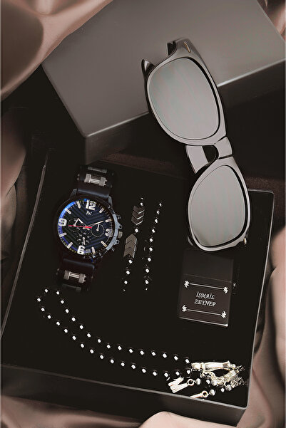 Genel Markalar Erkek Güneş Gözlüğü Paslanmaz Çelik Saat Çakmak Tesbih Bilekli...