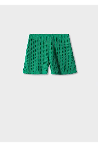 MANGO Woman Delikli dokuma şort