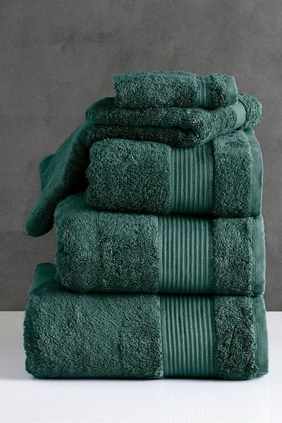 HIZSOY TEKSTİL Πετσέτα ξενοδοχείου Ultra Lux Jacquard 600gr 70x140 (τεμάχιο) - Jungle Green
