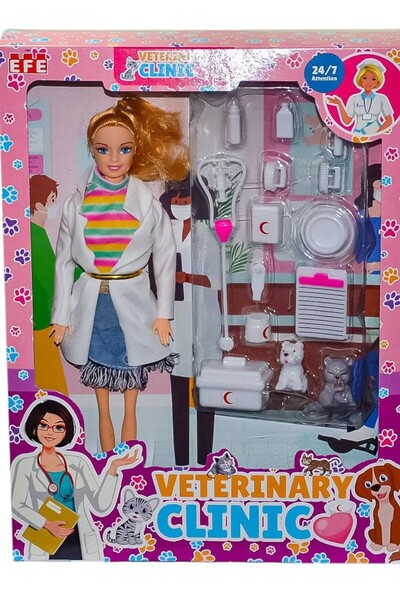 Oyuncak Fabrikası Veteriner Oyuncak Manken Bebek Aksesuarlı