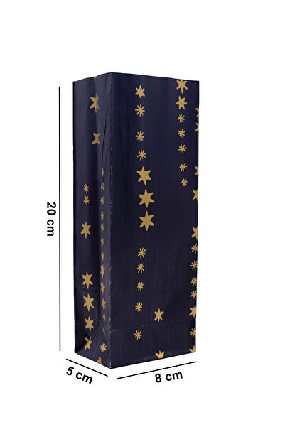 repro design Yılbaşı Temalı Kese Kağıdı 8x20x5 Cm 10 Adet Model:20
