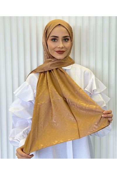 Misa Milky Brown Silk Shawl