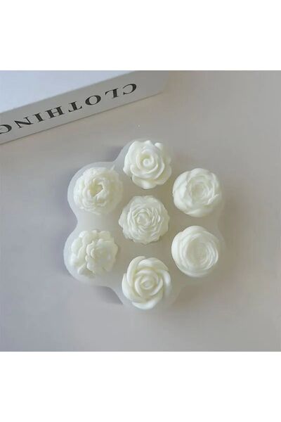 arıca pazarlama şakayık gül mum silikon kalıbı , çoklu şakayık mum silikon kalıbı mini boy