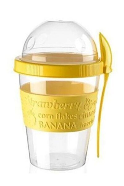 Viyalente Ice Cream Container with Spoon Yogurt Container with Spoon Practical Multi-Use