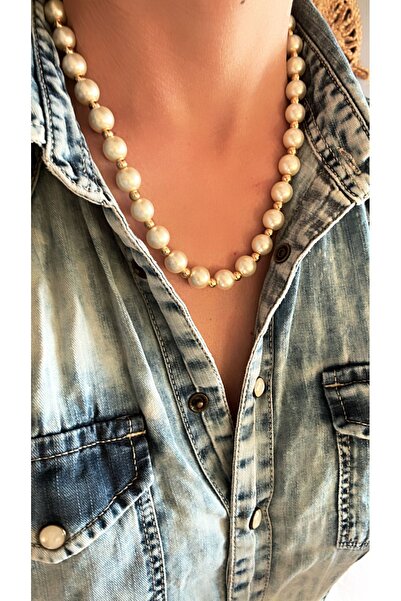 by özllem Tasarım İnci Kolye-Bileklik-Küpe Set