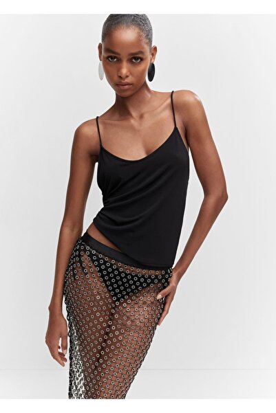 MANGO Woman Μπλούζα με κόψιμο με οπίσθια επένδυση