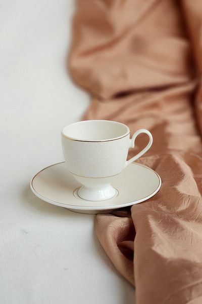 ioadesign Gold Groom Coffee Set - Marble Turkish Delight Bowl with Cup, Water Cup and Swan Figure