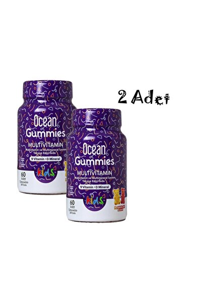 Ocean أقراص Gummies Multivitamin 60 الناعمة × 2 قطعة
