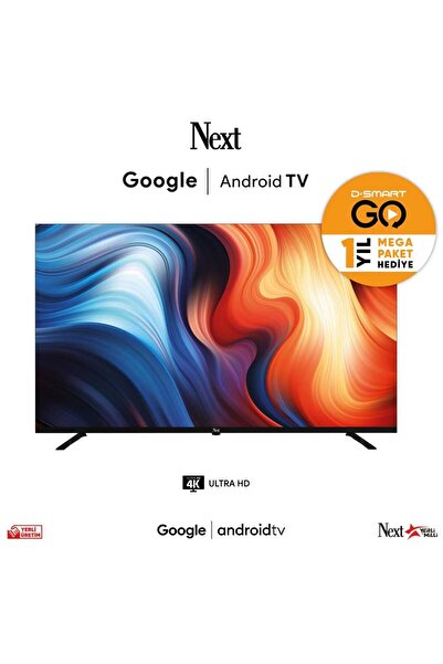 Next YE-50020GFSG5-4K 50 İNÇ 127 Ekran UHD 4K Google Android TV SES KOMUT KUMANDALI