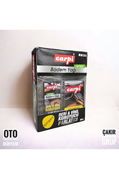 CARPİ Badem Yağı Deri Ve Vinil KoruyucuUyumlu  Parlatıcı Süngerli