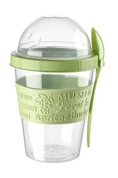 Viyalente Ice Cream Container with Spoon Yogurt Container with Spoon Practical Multi-Use