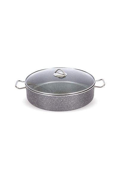 Viyalente Industrial Type Granite Rice Pot 36x10cm Flat Pot 10 Lt