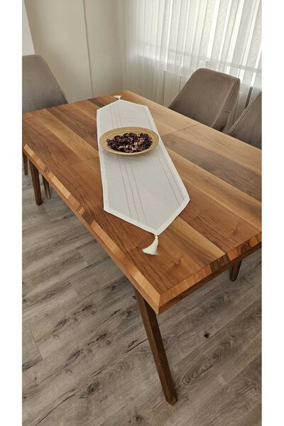 ZESA HOME Colber Runner cu dungi detaliate și ciucuri