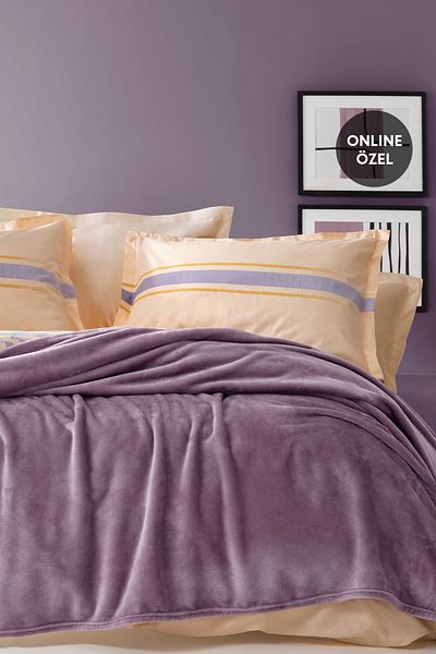 Yataş Olenna Single Wellsoft Blanket - Ash Purple