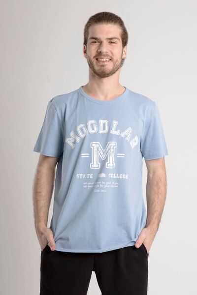 Mood Lab Μπλουζάκι Unisex με κοντό μανίκι Moodlab printed