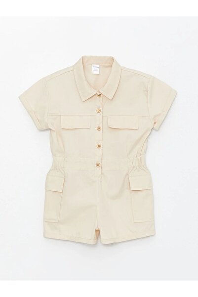 LC Waikiki LCW baby Shirt Collar Short Sleeve Baby Girl Solopet