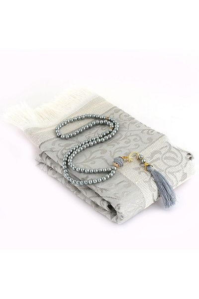 ENSARHAC-UMRE MALZEMELERİ Gift Prayer Rug Prayer Beads Set