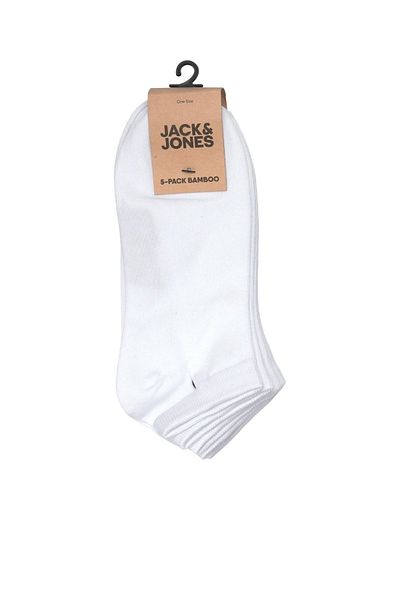 Jack & Jones Jacbasic Bamboo Short Sock 5 Pack Male Accessory -12206139 White WHite - White - White