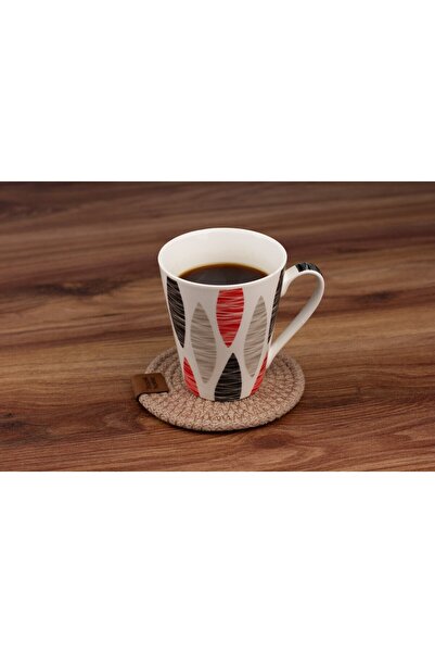 Tropikhome 2'li Hasır Bardak Altlığı 12 cm Dekoratif Fincan, Bardak, Kupa, Mu...