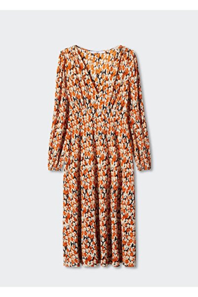 MANGO Woman Paisley desenli elbise