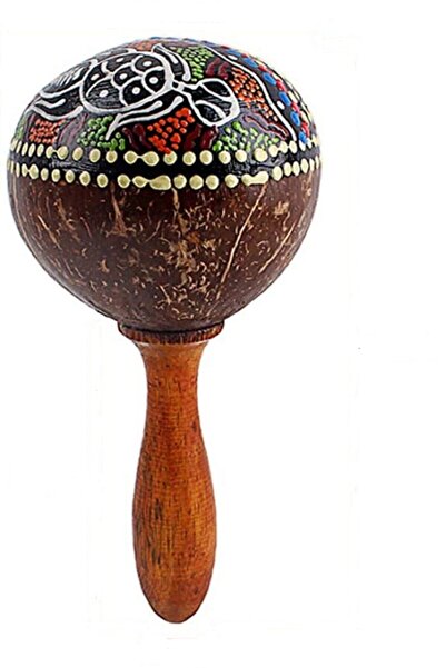 PİRAMİGO Etnik Müzik Perküsyon Ahşap Marakas Hindistan Cevizi Aslatua