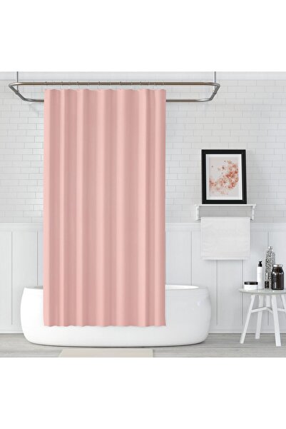 Tropikhome Pudra Banyo Perdesi-Banyo Dekorasyon Perdesi 180x200cm Gül Kurusu ...
