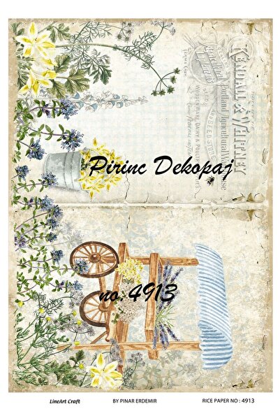 LİNEART ورق ديكوباج نحاسي رقم: 4913 - 29X42 سم