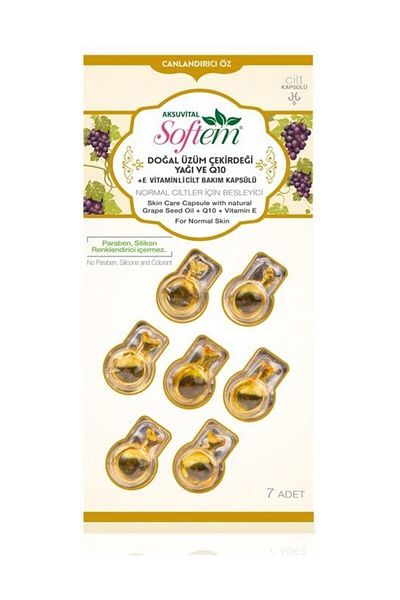 Aksu Vital 7 Natural Grape Seed Oil for Normal Skin - Skin Care Capsule