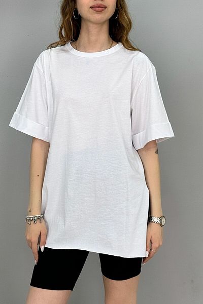 Tam Moda Tricou cu fantă laterală
