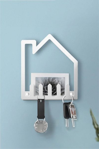 3art Metal Iron Textured Decorative Wall Hanger - Metal Keychain and Shelf