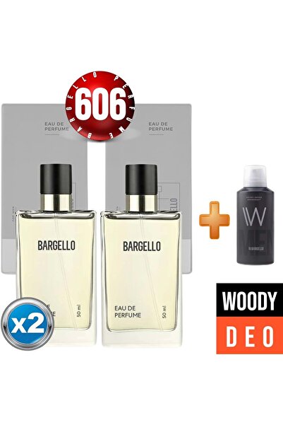 Bargello 606x2(2ADET) Woody Erkek 50 ml Edp Woody Erkek Deodorant 150 ml