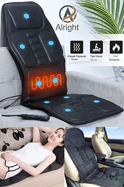 Alright Taşınabilir Koltuk Masaj Aleti Araç Ev Ofis Titreşimli Isıtıcılı Masaj Aleti (Massage Tool)