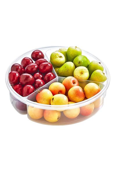 PlastArt 3 Compartment Round Storage Container