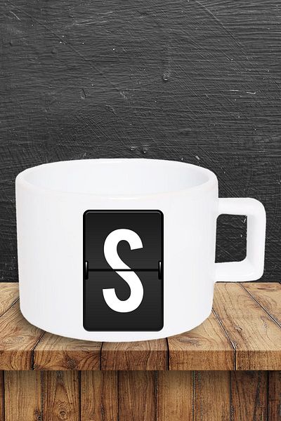 Bytwo Cup with Letter S - Cup cup mug - yh138