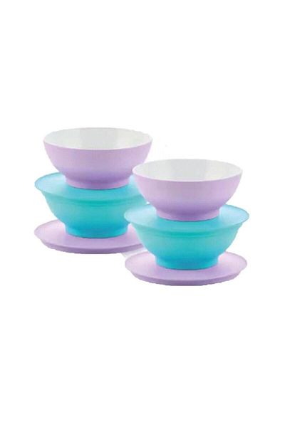 Tupperware Berrak Bowl Set of 4 Blue Purple