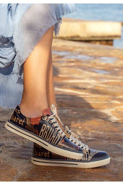 Dogo Women's Vegan Leather Black Sneakers - Ambassadeurs Design