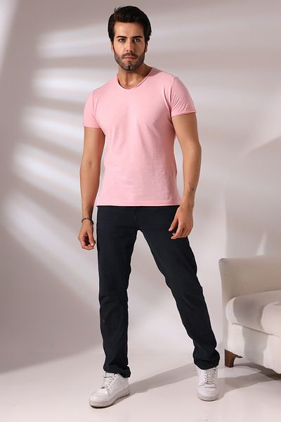 Endies Filthy Tailored V-Neck Flared T-Shirt 19958 PUDRA