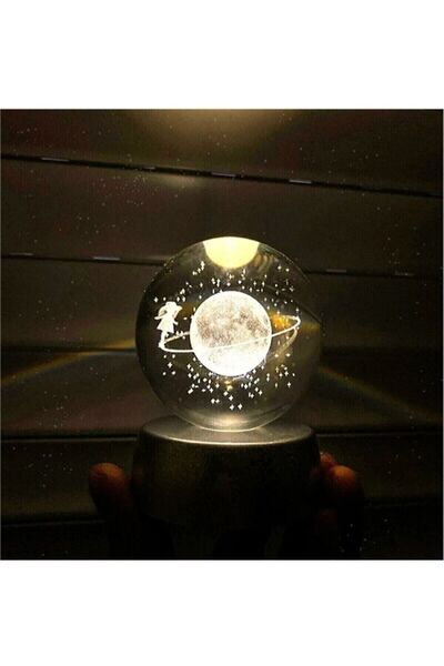 ASYA GIFTS Samanyolu 3d Samanyolu Temalı Kız Cam Küre Işıklı