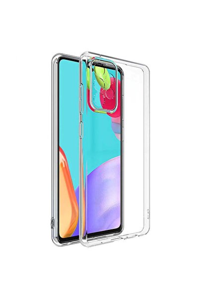 Fibaks Galaxy A13 Kılıf Kamera Korumalı Renksiz Şeffaf Esnek Silikon Kapak