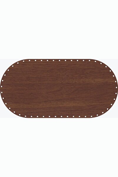 SUN LAZER Rattan Örgü Taban Plakası Oval 40x20 Ceviz