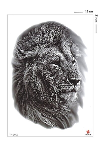 BP Tattoo Büyük Boy Aslan Geçici Dövme Unisex