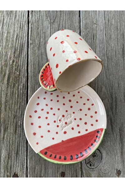 Gesto seramik Karpuzlu Türk Kahvesi Fincanı