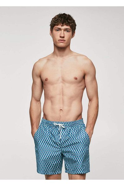 MANGO Man Badeanzug mit geometrischem Muster