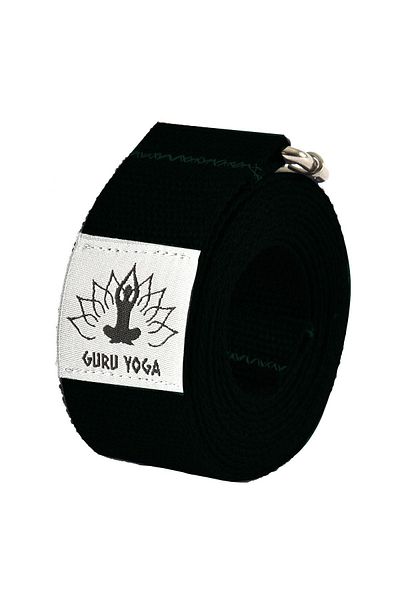 Om Guru Yoga Natural Yoga Belt Black 250 Cm