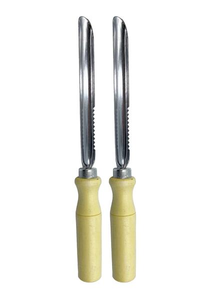 GÜZELYÜZ AVM Ahşap Saplı Dolma Kabak Oyacağı 2 Adet Oyacak