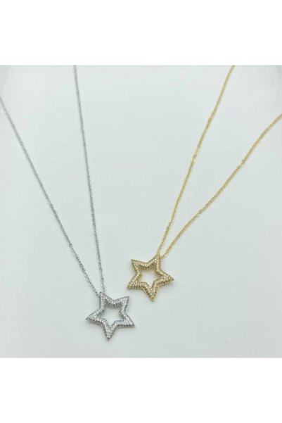 Accessorize Hollow Star Gold Necklace