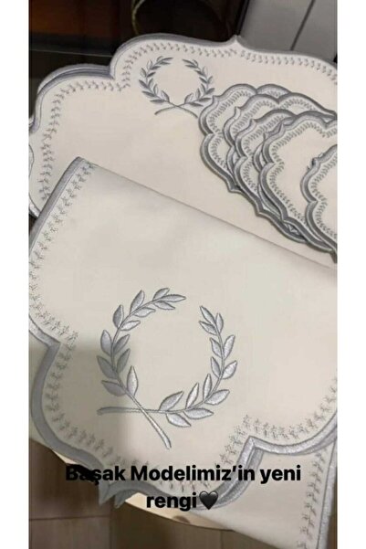 HİFA Amerikan Servis Ve Runner Seti (13 Parça)beyaz-gümüş