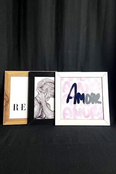 Bytwo 6 Pieces 25x25 Frame - Square Frame - MDF White Frame - Multiple Photo Frame Set
